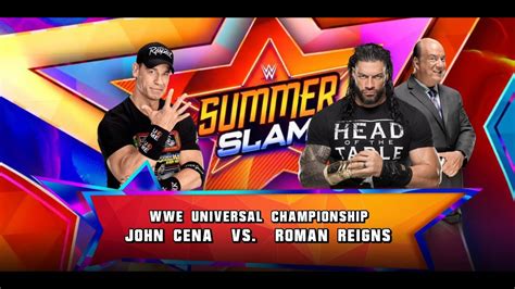 Roman Reigns Vs John Cena — Universal Title Match Summerslam 2021 Wwe