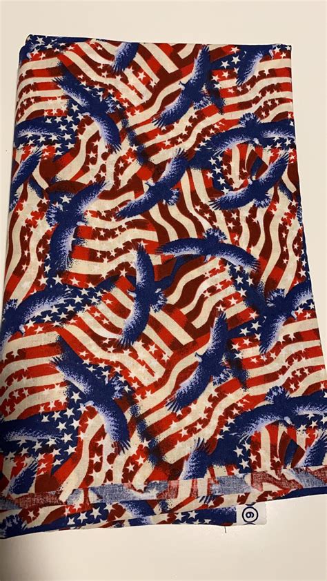 American Flag Fabric by Yard | Etsy