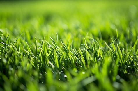 Premium Photo Close Up Of Healthy Green Grass On Playing Field In Very High Resolution