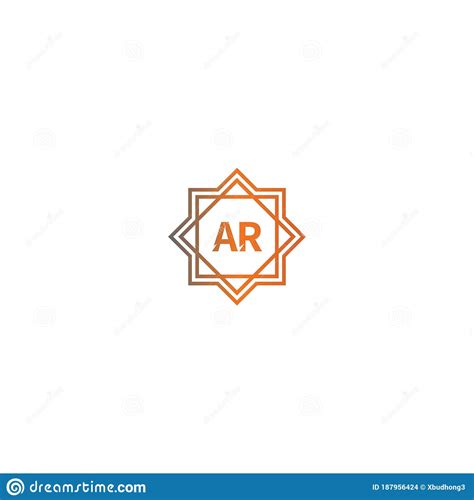 Square AR Logo Letters Design Stock Vector Illustration Of Brand