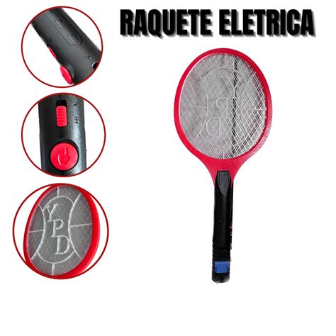 Raquete El Trica Original Premium Recarreg Vel V V Mata Mosquito