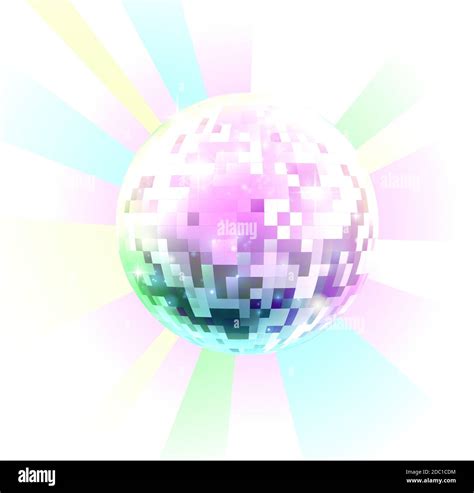 Retro Nightclub Disco Mirror Ball Stock Vector Image And Art Alamy