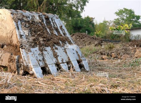 excavator backhoe digger tractor at construction site Stock Photo - Alamy