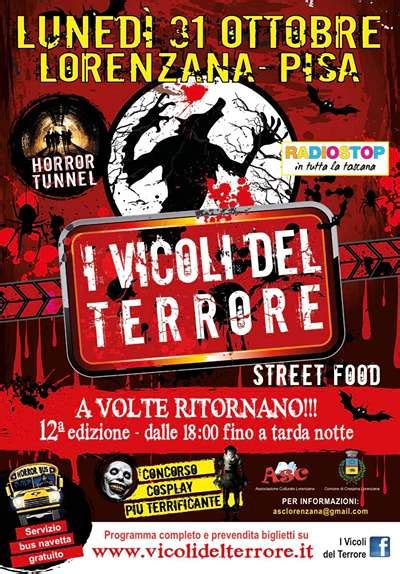 I Vicoli Del Terrore A Lorenzana Festa Di Halloween Luned