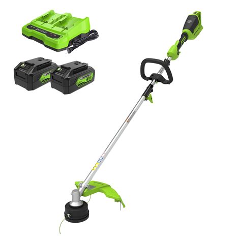 Free Shipping Greenworks 48v 2x24v 16 Brushless Attachment Capable String Trimmer With 2