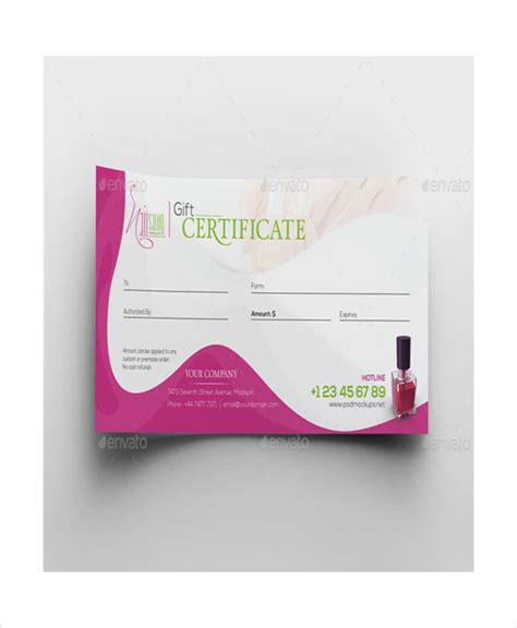 Salon Gift Certificate Template Free Pdf Psd Ai Vector Format