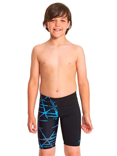 Zoggs Equation Black And Blue Boys Jammers