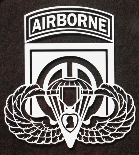 82nd Airborne Patch Vinyl Decal With A Purple Heart Embedded In