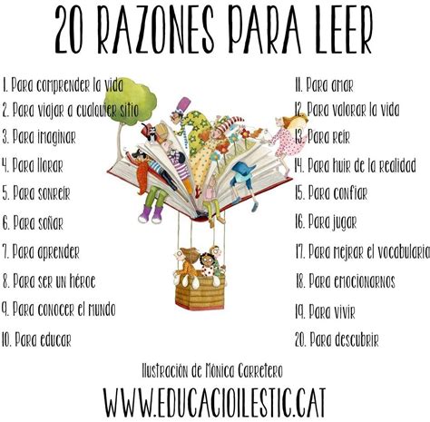 Razones Para Leer Carteles De Lectura Lectura Beneficios De Leer