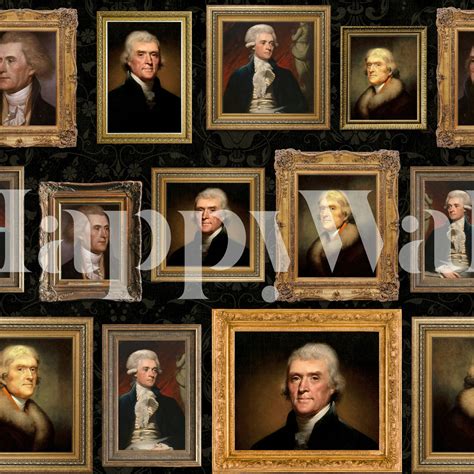 Museum Portrait Wall : Thomas Jefferson wallpaper | Happywall