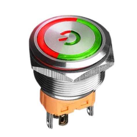 Push Button Mm Latching Bicolour Green And Red Led V A