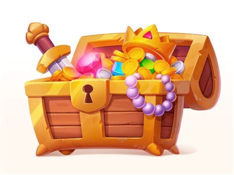 Gold Treasure Chest Game Icon Game Art Treasure Games