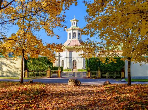 Chinese Village In Alexander Park In Autumn Pushkin Saint Petersburg