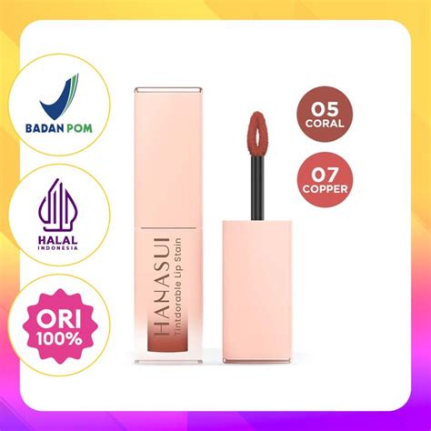 Hanasui Tintdorable Lip Stain Lipstick Cair Liptint Anti Air Tahan