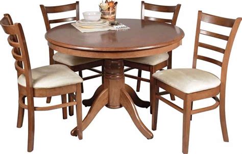 Juego De Comedor Madera Maciza Mesa 4 Sillas Tapizadas Muebles Web