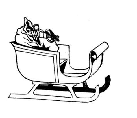 Black And White Sleigh Clip Art Clip Art Library