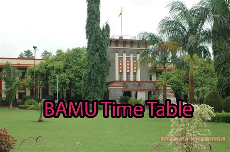 BAMU Time Table 2024 Today Bamu Ac In Digital University BA BSc BCom