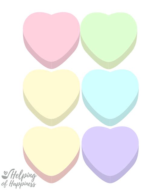 Printable Blank Conversation Hearts