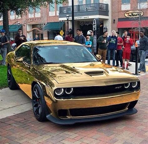 Gold Wrapped Hellcat Dodge Challenger Dodge Challenger Hellcat