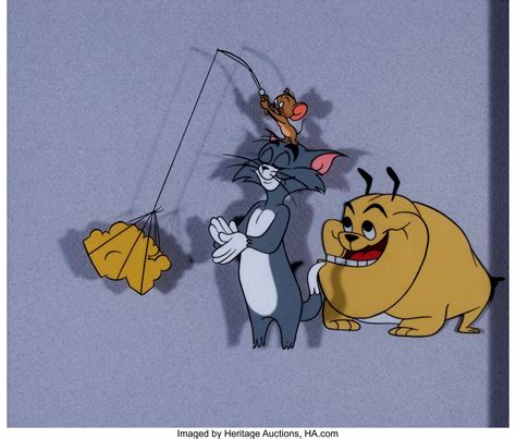 Tom And Jerry Production Cel Set Up Mgm 1960s Animation Art