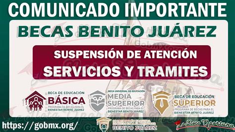 Comunicado importante Coordinación Nacional de Beca para el Bienestar