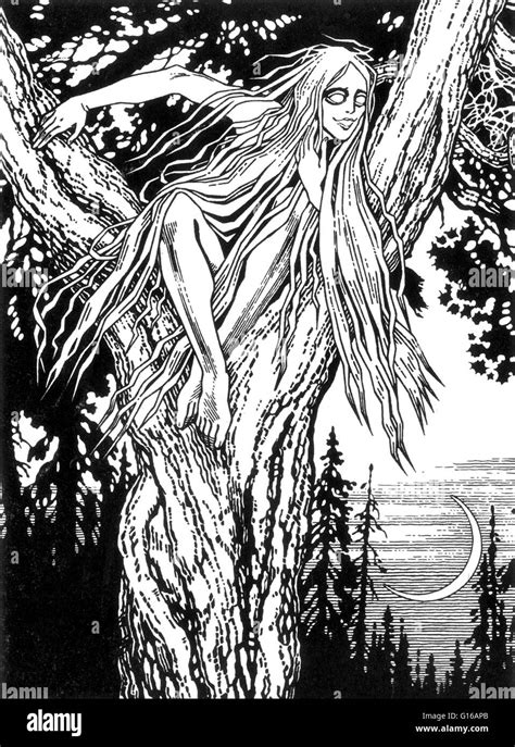 In Slavic Mythology A Rusalka Is A Female Ghost Water Nymph Stock