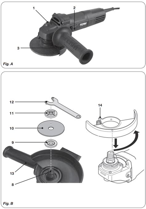 Ferm Agm P Angle Grinder Instruction Manual