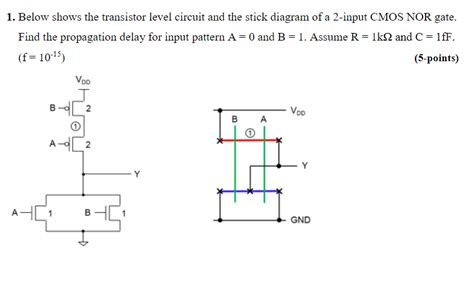 Sketch A Transistor Level Schematic For A Cmos 4 Input Nor G