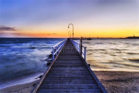 Me Port Beach Jetty Centre stock photo. Image of melbourne - 106021314