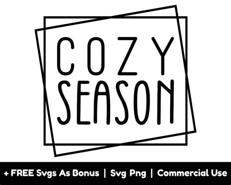 Cozy Season Svg Png Files Frame Svg Winter Svg Weather Svg