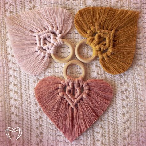 Heart Shape Wall Hanging Macrame Modern Macrame Wall Decor Etsy