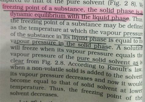 Freezing Point Of A Substance The Solid Phase Is Is Dynamic Equilibrium