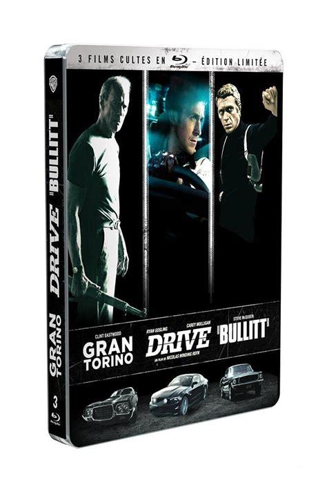 3 Films Cultes Coffret Gran Torino Drive Bullitt Francia Blu