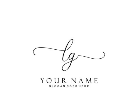 Initial Lg Beauty Monogram And Elegant Logo Design Handwriting Logo Of