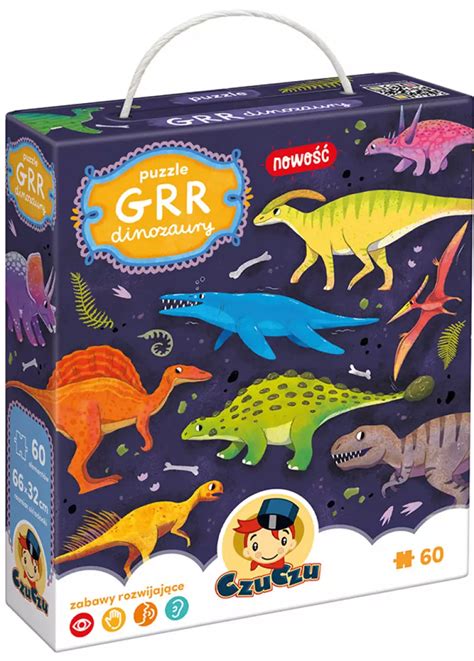 Puzzle CzuCzu 60 elementów Grr Dinozaury Bright Junior Media