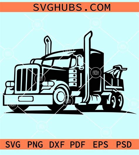 Semi Trailer Truck Clipart Svg