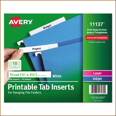 Hanging File Tab Inserts