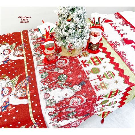 Jual MOTIF 4 TABLE RUNNER Nuansa Natal 180 X 33 CM TAPLAK MEJA