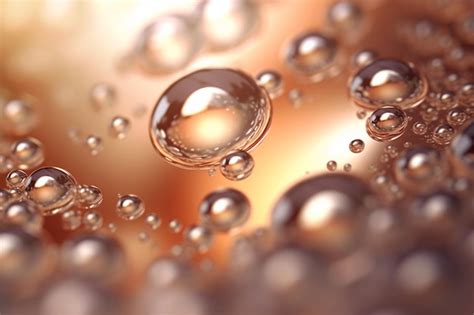 Premium Ai Image Molecules Inside Air Bubbles On Soft Background