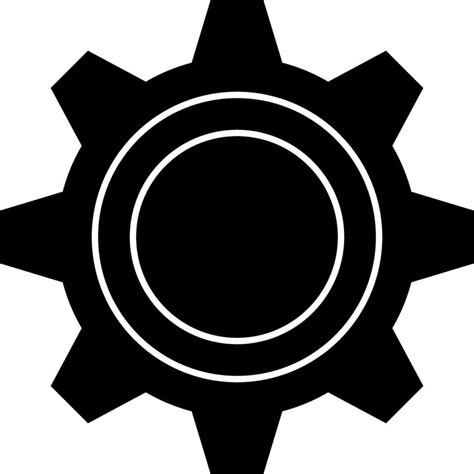 Illustration Of Cogwheel Icon In Glyph Style 24975209 Vector Art At