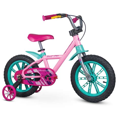 Bicicleta Infantil Aro First Pro Alum Nio Rosa Nathor Em Promo O Na