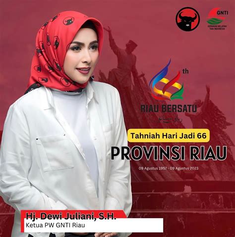 Bacaleg DPR RI Dewi Juliani Ucapkan Selamat Hari Jadi Ke 66 Provinsi