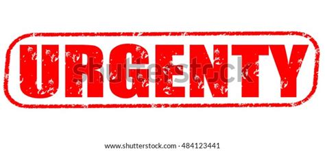 Urgently Red Stamp On White Background Stock Illustration 484123441