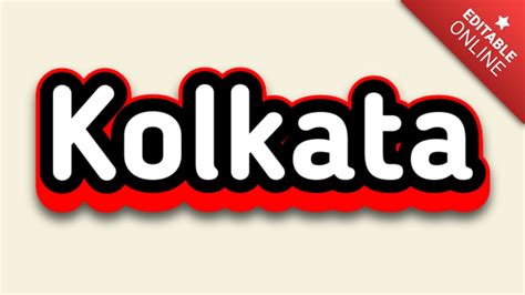 Kolkata Text Effect Generator