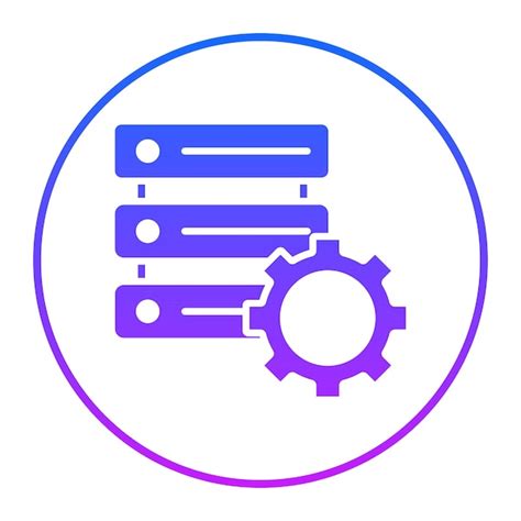 Premium Vector Database Settings Vector Illustration