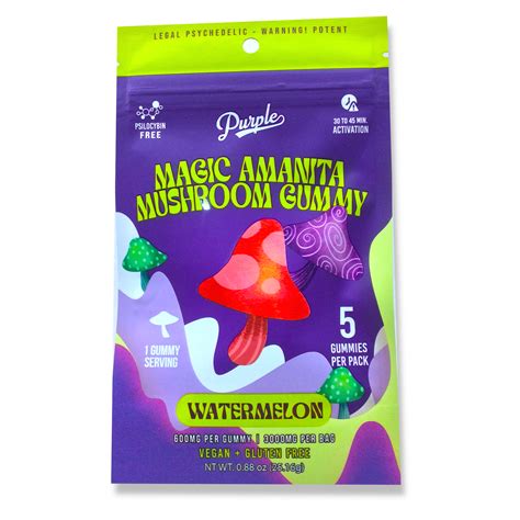 PURPLE MAGIC AMANITA MUSHROOM GUMMIES WATERMELON