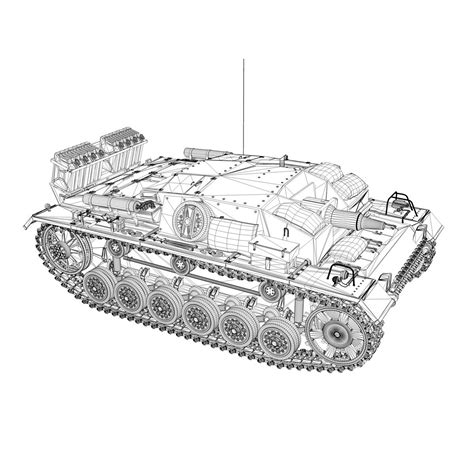 Stug Iii Ausf D Dak D Model Ds Fbx Lwo Obj C D Free D