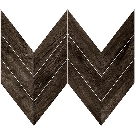 X Midi Chevron Mosaic Heritage Brown Pera Tile