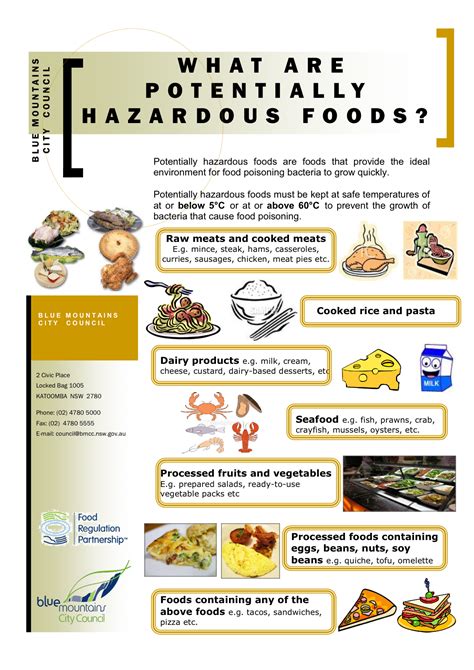 GUIDE: What are potentially hazardous foods | Blue Mountains City Council