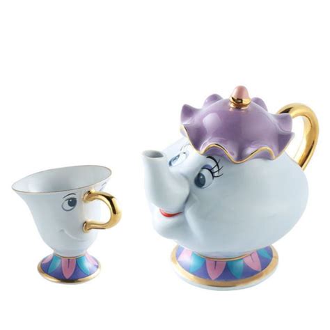 Disney Limited Beauty And The Beast Mrs Potts Pot Chip Tea Cup Set Xmas